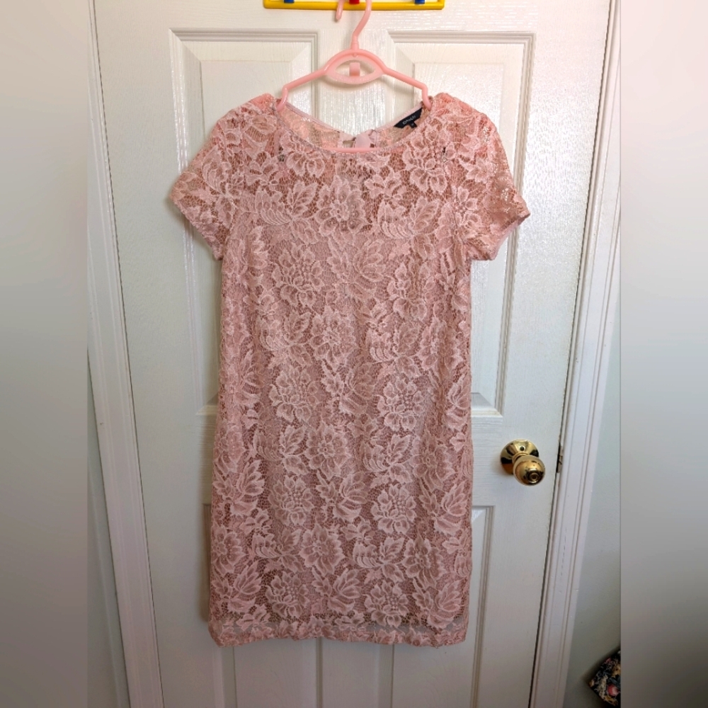 RW&CO. | Blush Lace Mini Dress